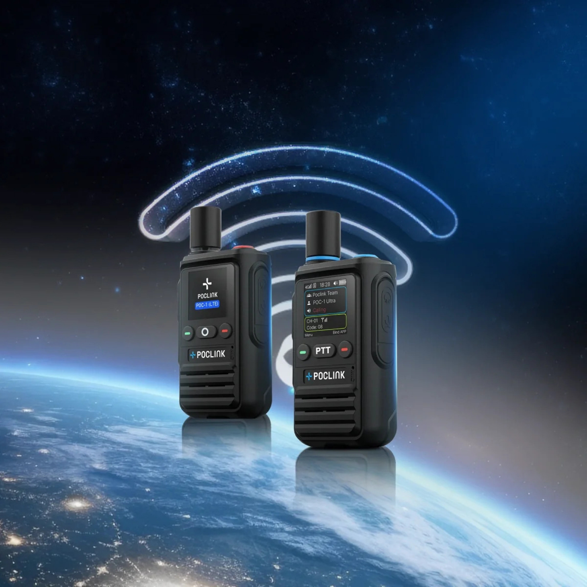Передова двомережева переносна рація POC-1 Pro 4G + Wi-Fi Global Walkie Talkie